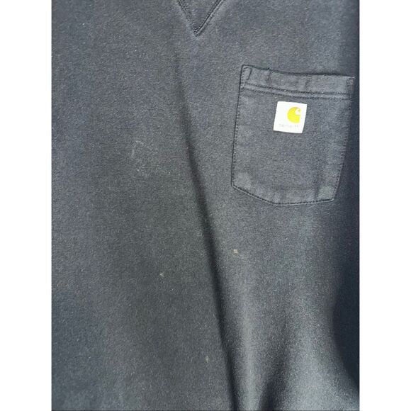 Carhartt Loose Fit Midweight Black Crewneck Pocket Sweatshirt Men’s Small - Picture 3 of 9